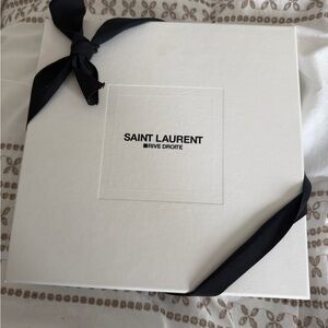 Saint Laurent White Gift Box with Cream Dust Bag